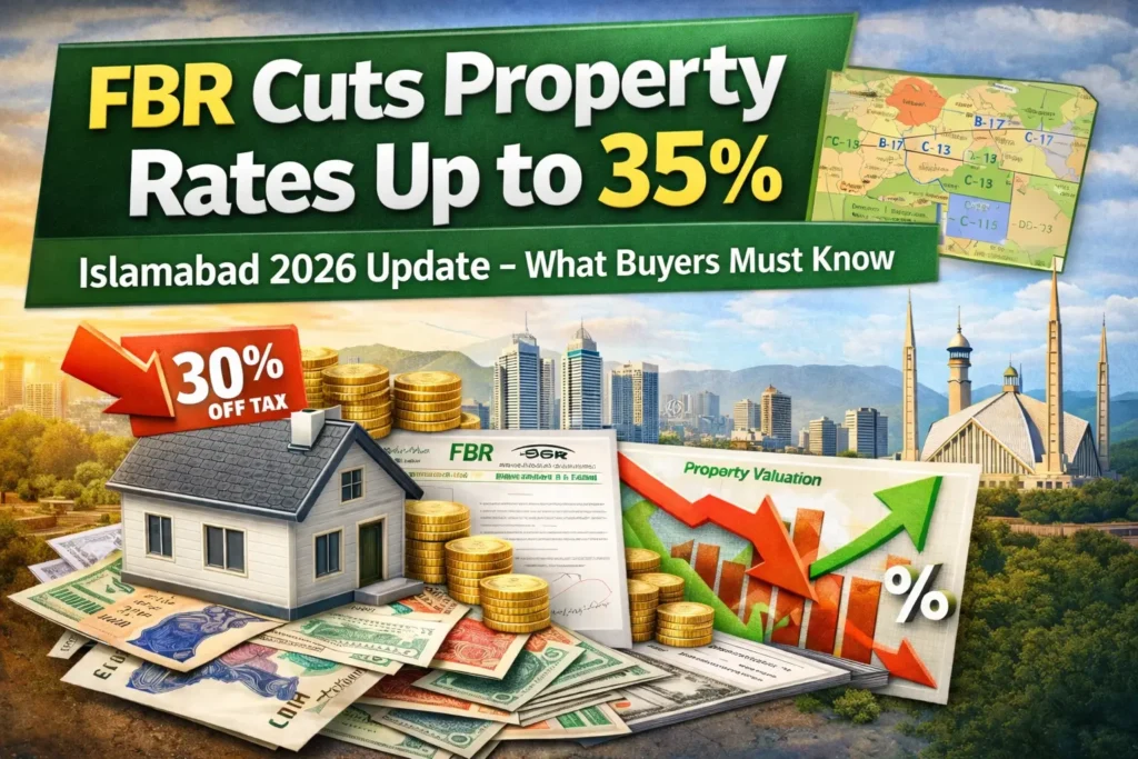 FBR cuts Islamabad property valuation rates by up to 35%